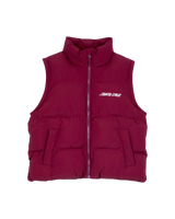 The Santa Cruz Womens Strip 2 In 1 Quilted Jacket in Dark Cherry