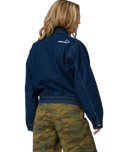 The Santa Cruz Womens Split Sun Bomber Jacket in Dark Denim