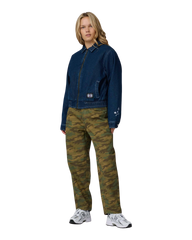 The Santa Cruz Womens Split Sun Bomber Jacket in Dark Denim