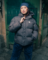 Opus Dot Quilted Jacket in Brown Gingham