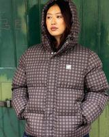 Opus Dot Quilted Jacket in Brown Gingham