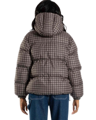 The Santa Cruz Womens Opus Dot Quilted Jacket in Brown Gingham