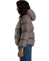 The Santa Cruz Womens Opus Dot Quilted Jacket in Brown Gingham
