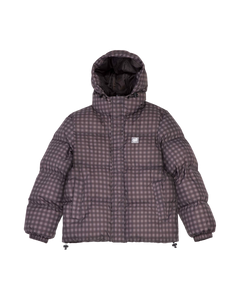The Santa Cruz Womens Opus Dot Quilted Jacket in Brown Gingham
