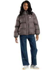 The Santa Cruz Womens Opus Dot Quilted Jacket in Brown Gingham