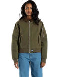 The Santa Cruz Womens Pilot Bomber Jacket in Olive