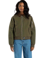 The Santa Cruz Womens Pilot Bomber Jacket in Olive
