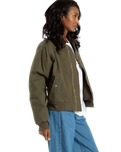 The Santa Cruz Womens Pilot Bomber Jacket in Olive