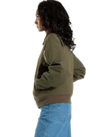 The Santa Cruz Womens Pilot Bomber Jacket in Olive