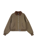 The Santa Cruz Womens Pilot Bomber Jacket in Olive