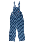 The Santa Cruz Womens Classic Label Dungarees in Blue Wave Check