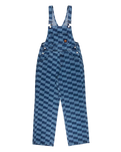 The Santa Cruz Womens Classic Label Dungarees in Blue Wave Check