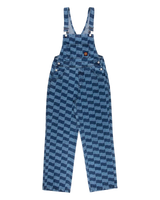 The Santa Cruz Womens Classic Label Dungarees in Blue Wave Check