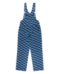 The Santa Cruz Womens Classic Label Dungarees in Blue Wave Check