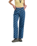 The Santa Cruz Womens Classic Baggy Jeans in Blue Wave Check