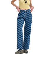 The Santa Cruz Womens Classic Baggy Jeans in Blue Wave Check