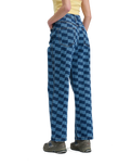 The Santa Cruz Womens Classic Baggy Jeans in Blue Wave Check