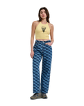 The Santa Cruz Womens Classic Baggy Jeans in Blue Wave Check
