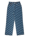 The Santa Cruz Womens Classic Baggy Jeans in Blue Wave Check