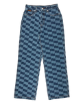The Santa Cruz Womens Classic Baggy Jeans in Blue Wave Check