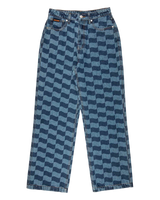 The Santa Cruz Womens Classic Baggy Jeans in Blue Wave Check