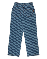 The Santa Cruz Womens Classic Baggy Jeans in Blue Wave Check
