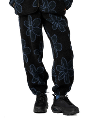 The Santa Cruz Womens Homebody Joggers in Black Daisy