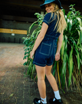 Line Up Utility Playsuit in Dark Denim