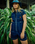 Line Up Utility Playsuit in Dark Denim