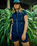 Line Up Utility Playsuit in Dark Denim