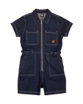 The Santa Cruz Womens Line Up Utility Playsuit in Dark Denim