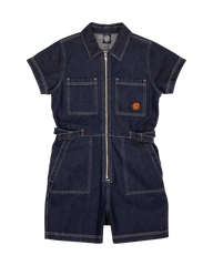 The Santa Cruz Womens Line Up Utility Playsuit in Dark Denim
