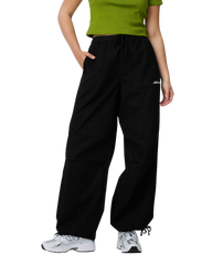 The Santa Cruz Womens Strip Parachute Trousers in Black