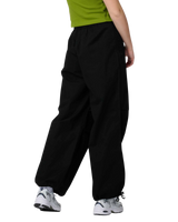 The Santa Cruz Womens Strip Parachute Trousers in Black