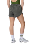 The Santa Cruz Womens Groovy Stack Joggers Shorts in Grey Wash