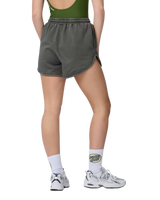 The Santa Cruz Womens Groovy Stack Joggers Shorts in Grey Wash
