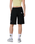 Split Sun Walkshorts in Black Wash Check
