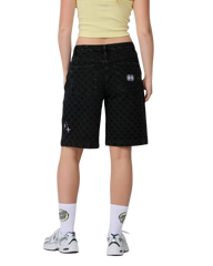 Split Sun Walkshorts in Black Wash Check