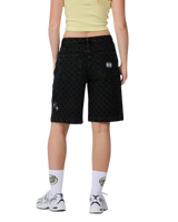 Split Sun Walkshorts in Black Wash Check