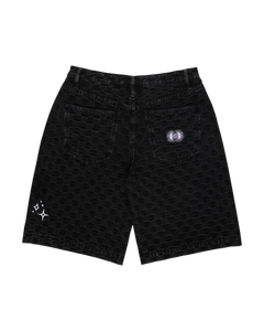Split Sun Walkshorts in Black Wash Check