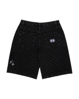 Split Sun Walkshorts in Black Wash Check