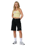 Split Sun Walkshorts in Black Wash Check
