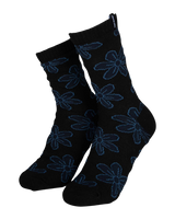 The Santa Cruz Womens Flourish Daisy Socks (2 Pack) in Mist & Black