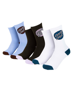 The Santa Cruz Womens Pop Dot Socks (3 Pack) in Multi