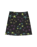 Strip Digi Mesh Mini Skirt in Starfish Repeat