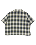 The Santa Cruz Womens Classic Check Crop Shirt in Navy & Green