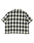 The Santa Cruz Womens Classic Check Crop Shirt in Navy & Green