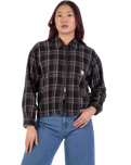 The Santa Cruz Womens Dual Shirt in Black & Brown Check