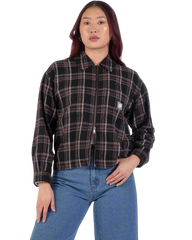 The Santa Cruz Womens Dual Shirt in Black & Brown Check