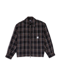 The Santa Cruz Womens Dual Shirt in Black & Brown Check
